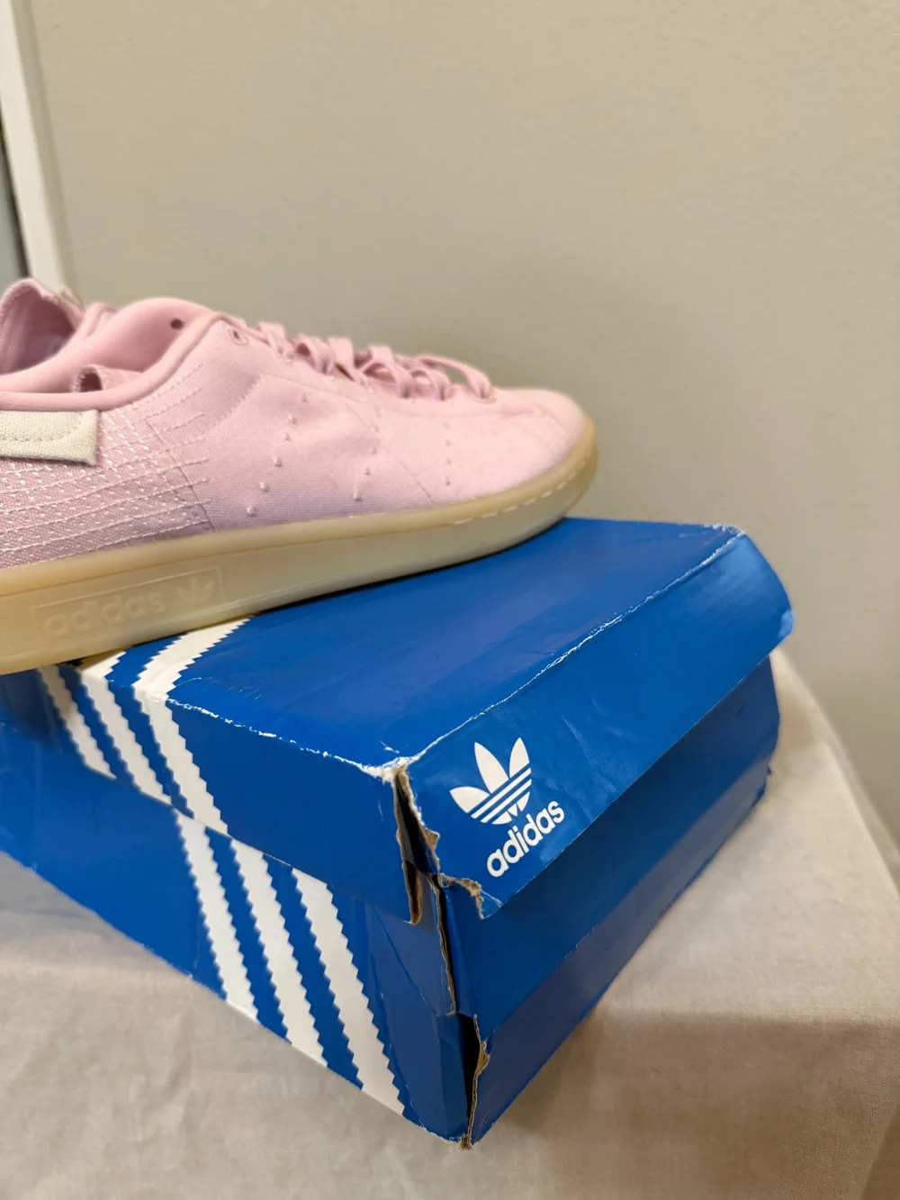 Adidas Stan Smith W Primeblue Pink Sneakers Womens Size 10